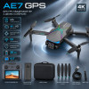 Квадрокоптер AE7 GPS – дрон с двумя камерами, бесколлекторными двигателями, системой избегания препятствий, 5G Wi-Fi, FPV, пультом с экраном 4,5″, до 20 минут полета, до 200 м, кейс-сумка